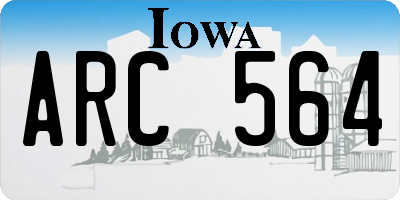 IA license plate ARC564