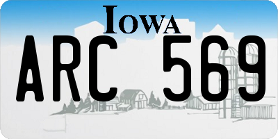 IA license plate ARC569