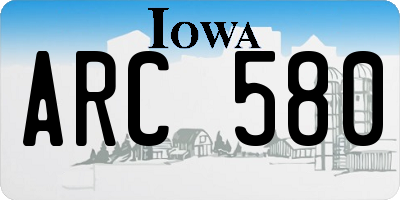 IA license plate ARC580