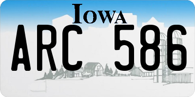 IA license plate ARC586