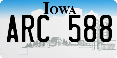 IA license plate ARC588