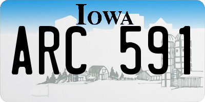 IA license plate ARC591