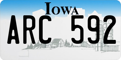 IA license plate ARC592