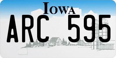 IA license plate ARC595