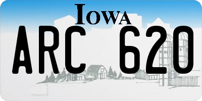 IA license plate ARC620