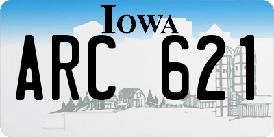 IA license plate ARC621