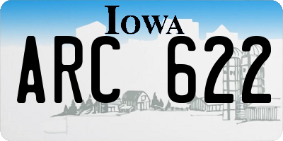 IA license plate ARC622
