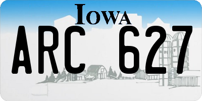 IA license plate ARC627
