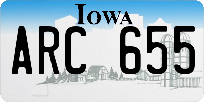 IA license plate ARC655