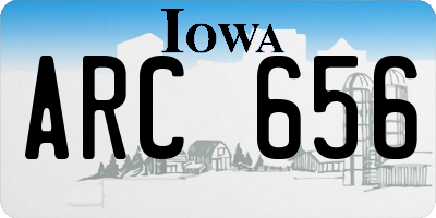 IA license plate ARC656