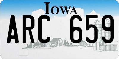 IA license plate ARC659