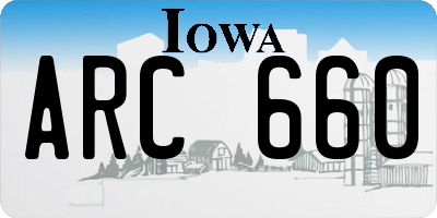 IA license plate ARC660