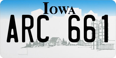 IA license plate ARC661