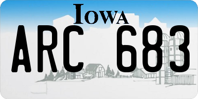 IA license plate ARC683