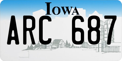 IA license plate ARC687