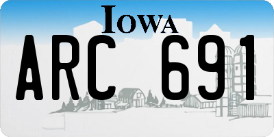 IA license plate ARC691
