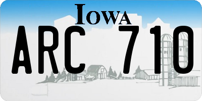IA license plate ARC710