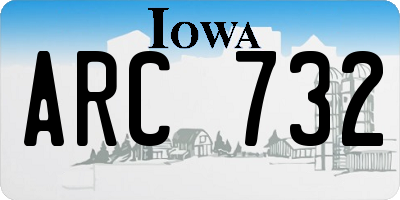 IA license plate ARC732