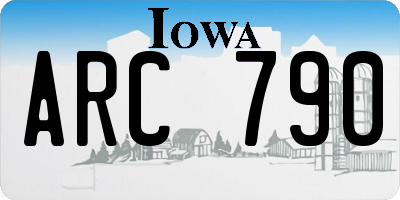 IA license plate ARC790