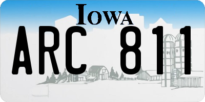 IA license plate ARC811