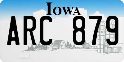 IA license plate ARC879