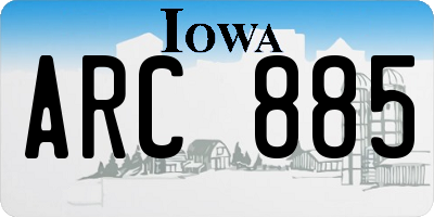 IA license plate ARC885