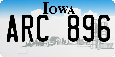 IA license plate ARC896
