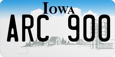 IA license plate ARC900