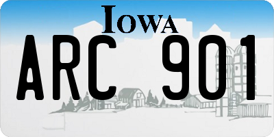 IA license plate ARC901
