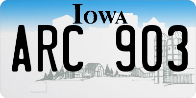 IA license plate ARC903