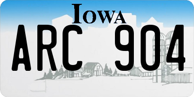 IA license plate ARC904