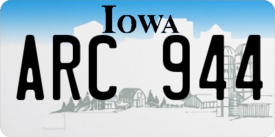 IA license plate ARC944