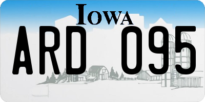 IA license plate ARD095