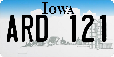 IA license plate ARD121