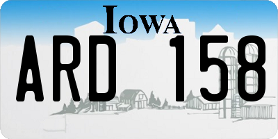 IA license plate ARD158