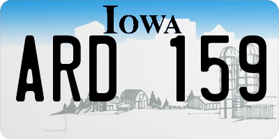 IA license plate ARD159