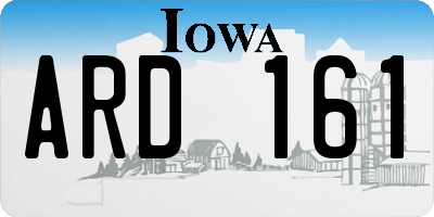 IA license plate ARD161