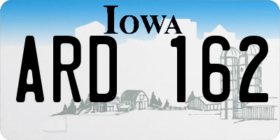 IA license plate ARD162