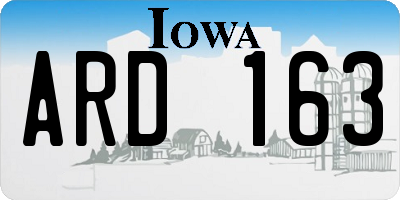 IA license plate ARD163