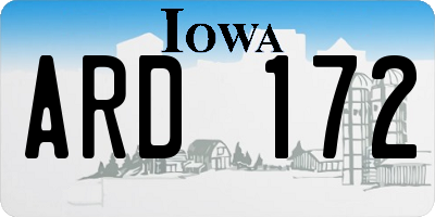 IA license plate ARD172