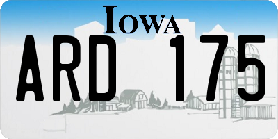 IA license plate ARD175