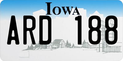 IA license plate ARD188