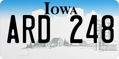 IA license plate ARD248