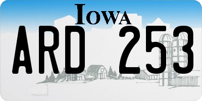 IA license plate ARD253