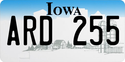 IA license plate ARD255