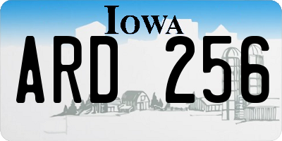 IA license plate ARD256