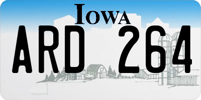 IA license plate ARD264