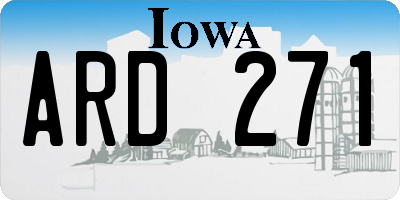 IA license plate ARD271