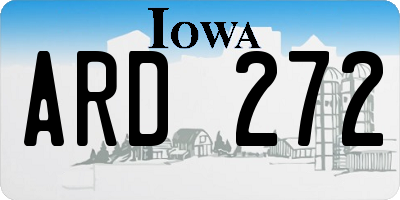 IA license plate ARD272