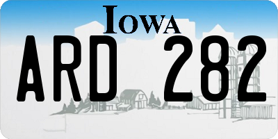 IA license plate ARD282
